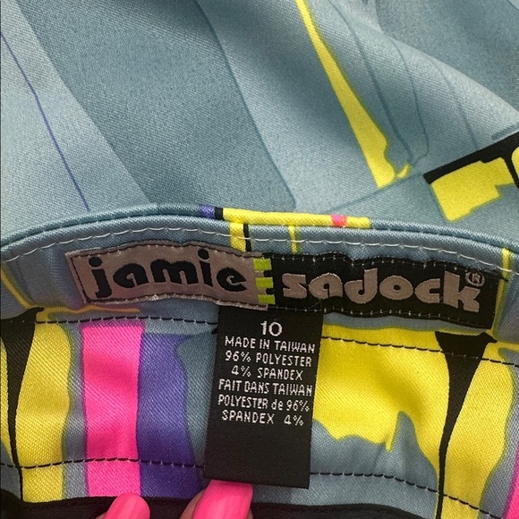 Jamie Sadock Geometric Blue Golf Shorts Size 10 - Picture 4 of 11